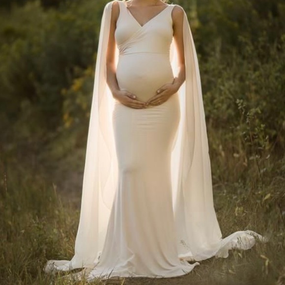 Sew Trendy Accessories Dresses & Skirts - Hera Gown Slim-Fit Cape Maternity Gown
